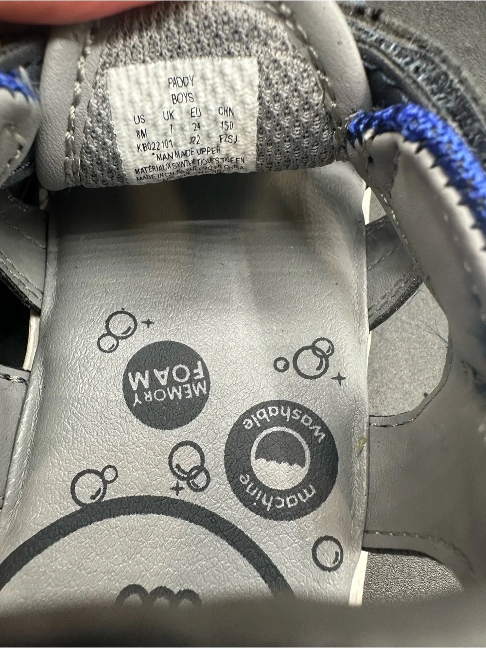 NWT Stride Rite 360 Navy Blue Paddy Toddler Size 8 Leather Paddy Sandals